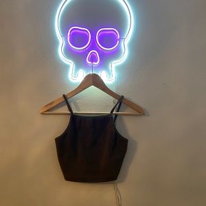 Olive Green Crop Top